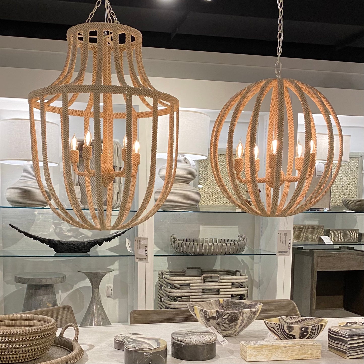 palecek madera chandelier market