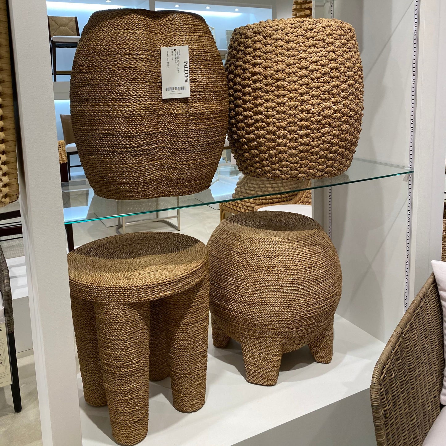 palece wrapped rope bulb stool market