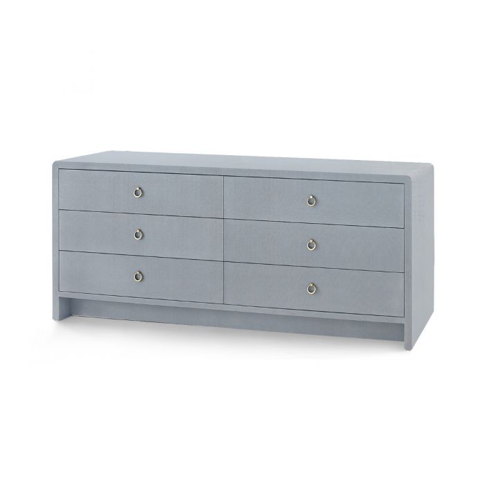 6 drawer grey dresser Villa & House Bryant Extra Wide Large 6 Drawer Chest Winter Gray Lacquered Linen – CLAYTON GRAY HOME