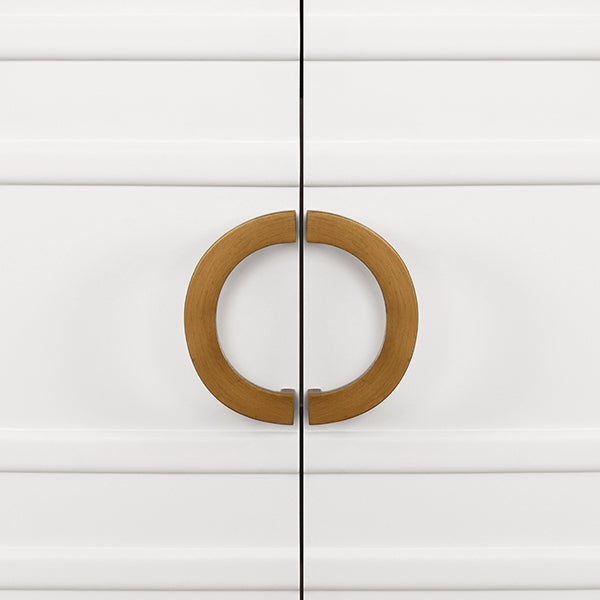 Bixby Vanity Matte White and White Marble