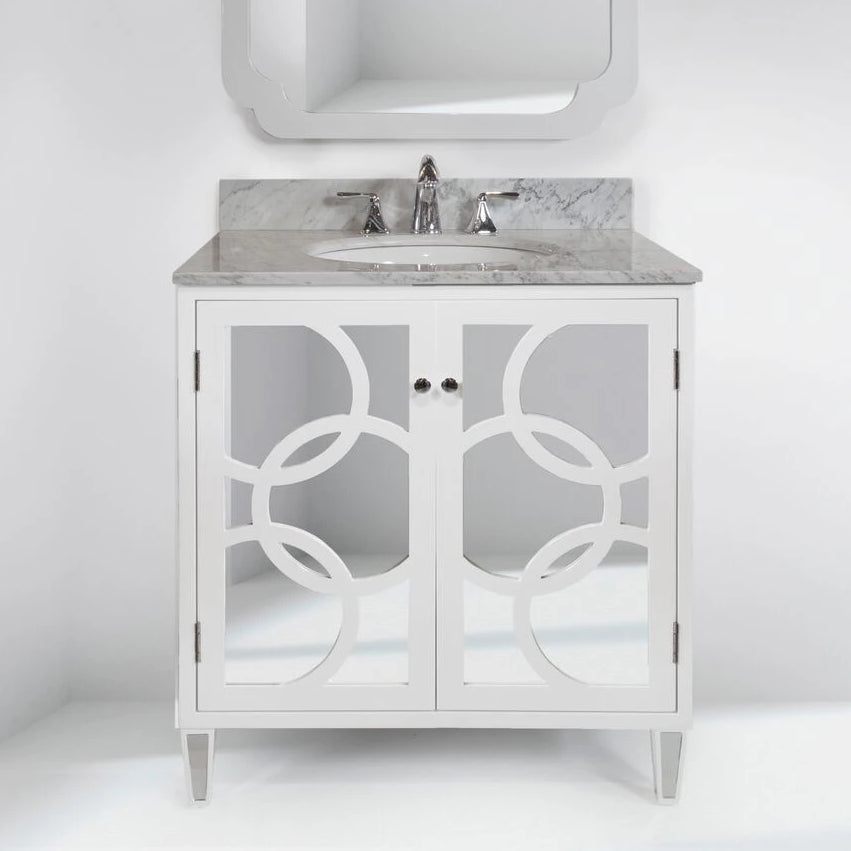 worlds away amelia wall mirror white lacquer