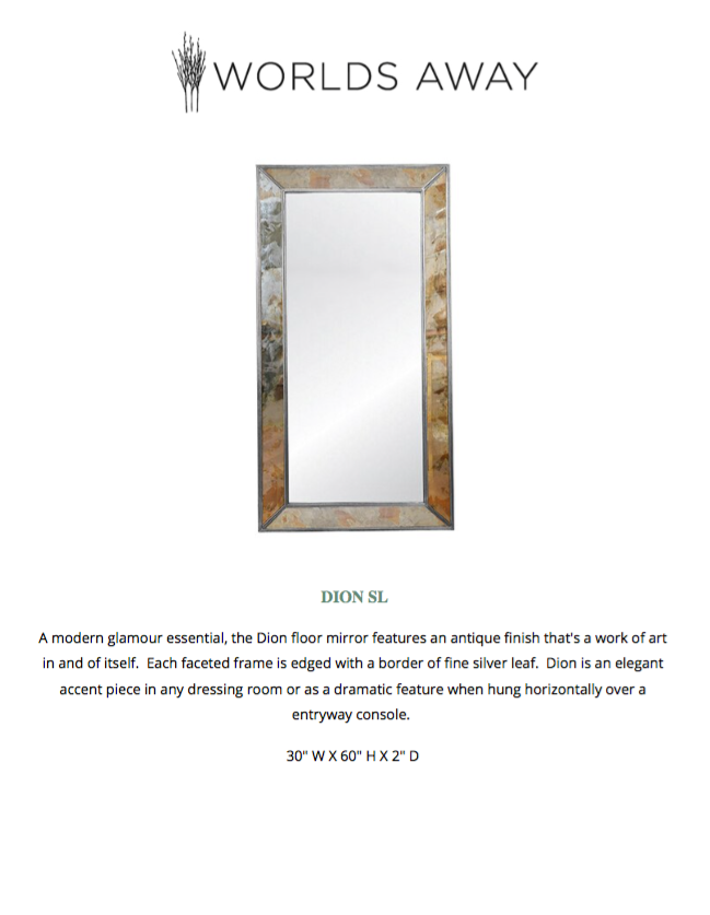 worlds away dion silver leaf floor mirror tearsheet
