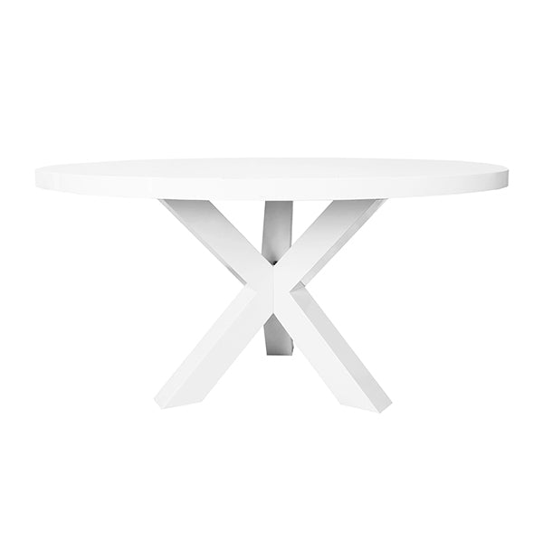 Worlds Away Greer Dining Table White Lacquer CLAYTON GRAY HOME