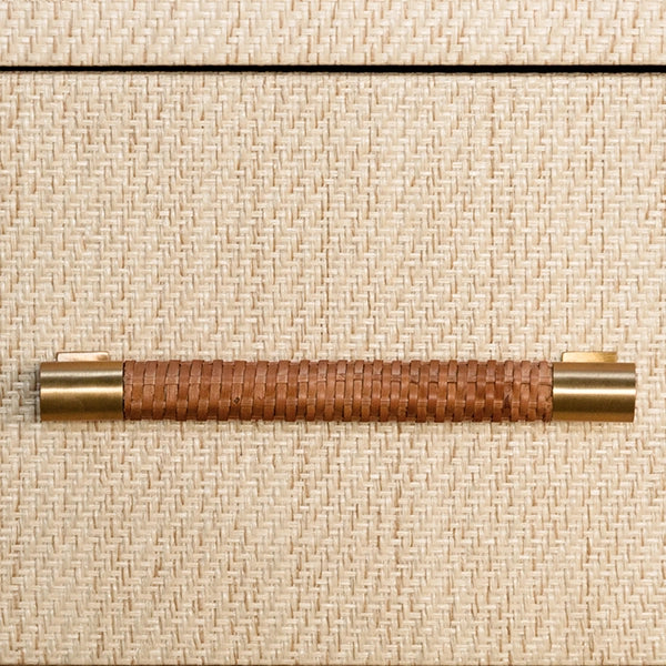 Pelham Side Table Natural Grasscloth