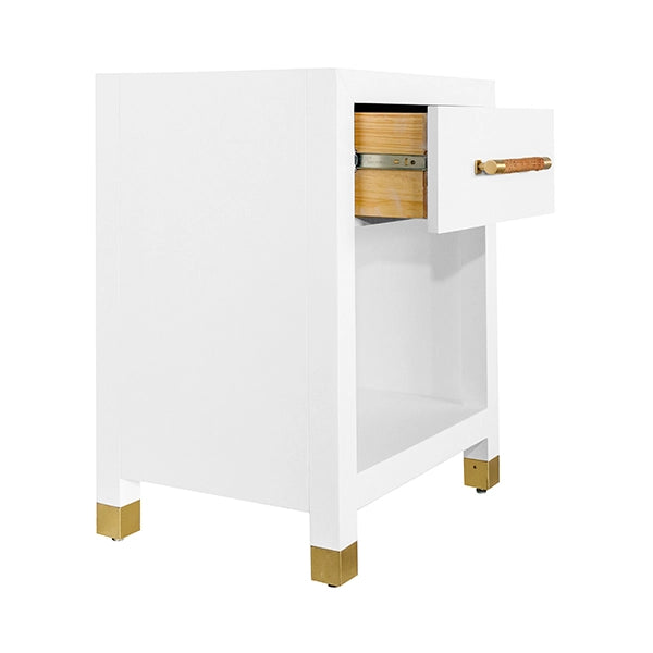 worlds away pelham side table white open