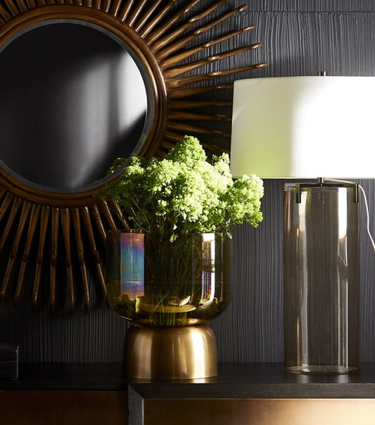 Arteriors Dale Lamp Smoked Glass