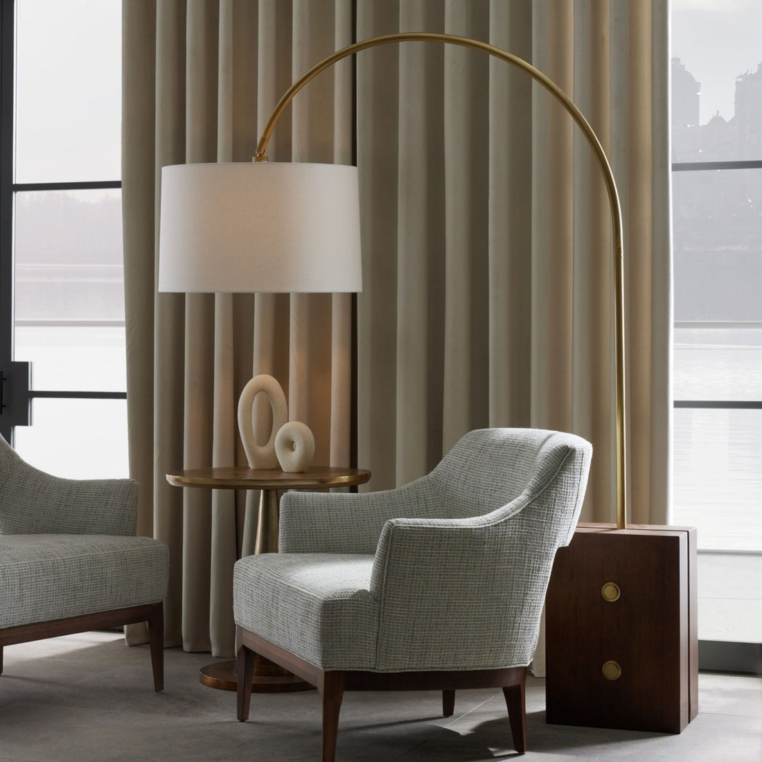 Arteriors Home Bali Floor Lamp Walnut