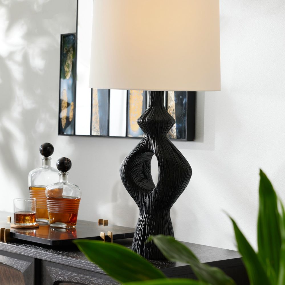 Arteriors Home Deltoro Lamp Ebony Resin