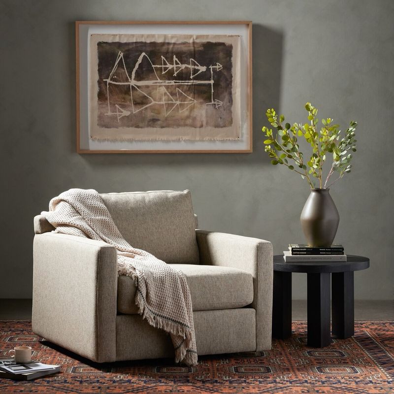 Four Hands Hampton Swivel Chair Delta Sand