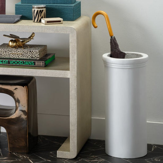 Pigeon and Poodle Elrick Umbrella Stand Ivory Cement