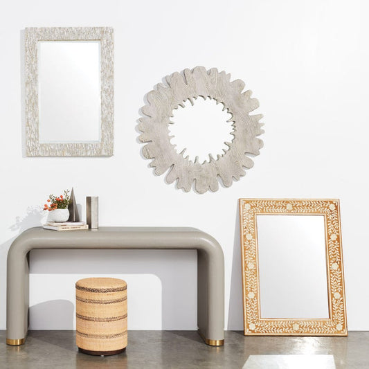 Made Goods Gower Mirror Gray Pine Wood