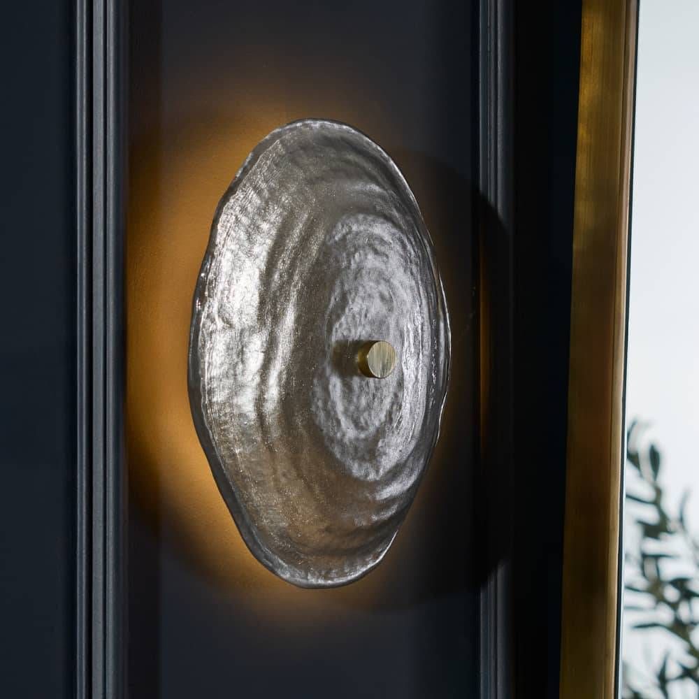 Textured Shine: Hand-Finished Silver Sconces
