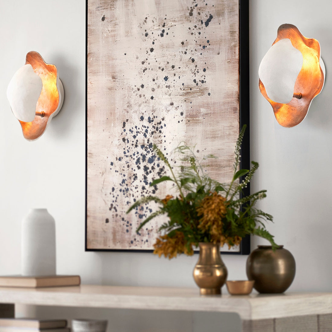 Palecek Lima Sconce White Texture