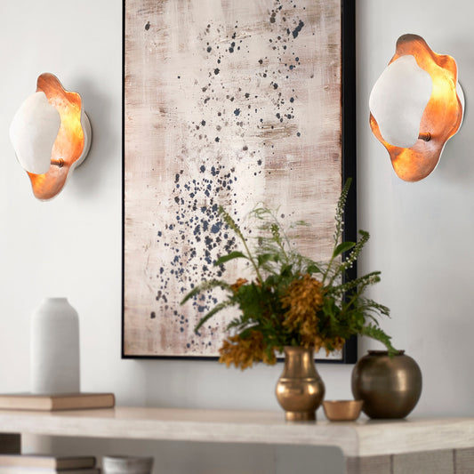 Palecek Lima Sconce White Texture