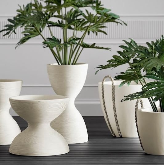 Palecek Poppy Planter White 