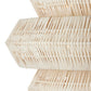 Stack of woven rattan on a white background