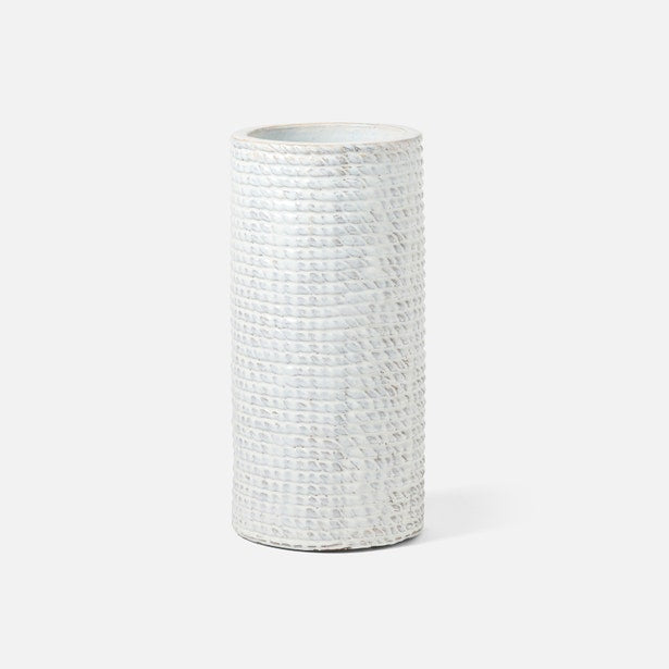 Aroso Umbrella Stand White Stoneware