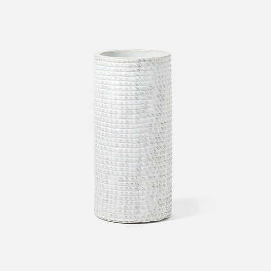 Aroso Umbrella Stand White Stoneware