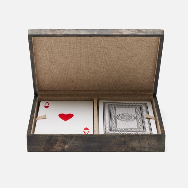 Windsor Card Box Ash Gray Burl