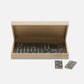Dayton Domino Set Light Gray Leather
