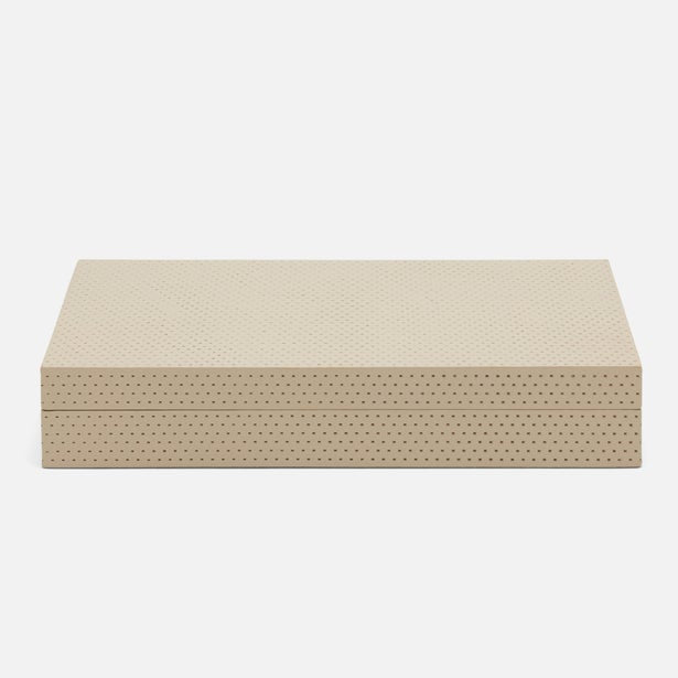 Dayton Domino Set Light Gray Leather