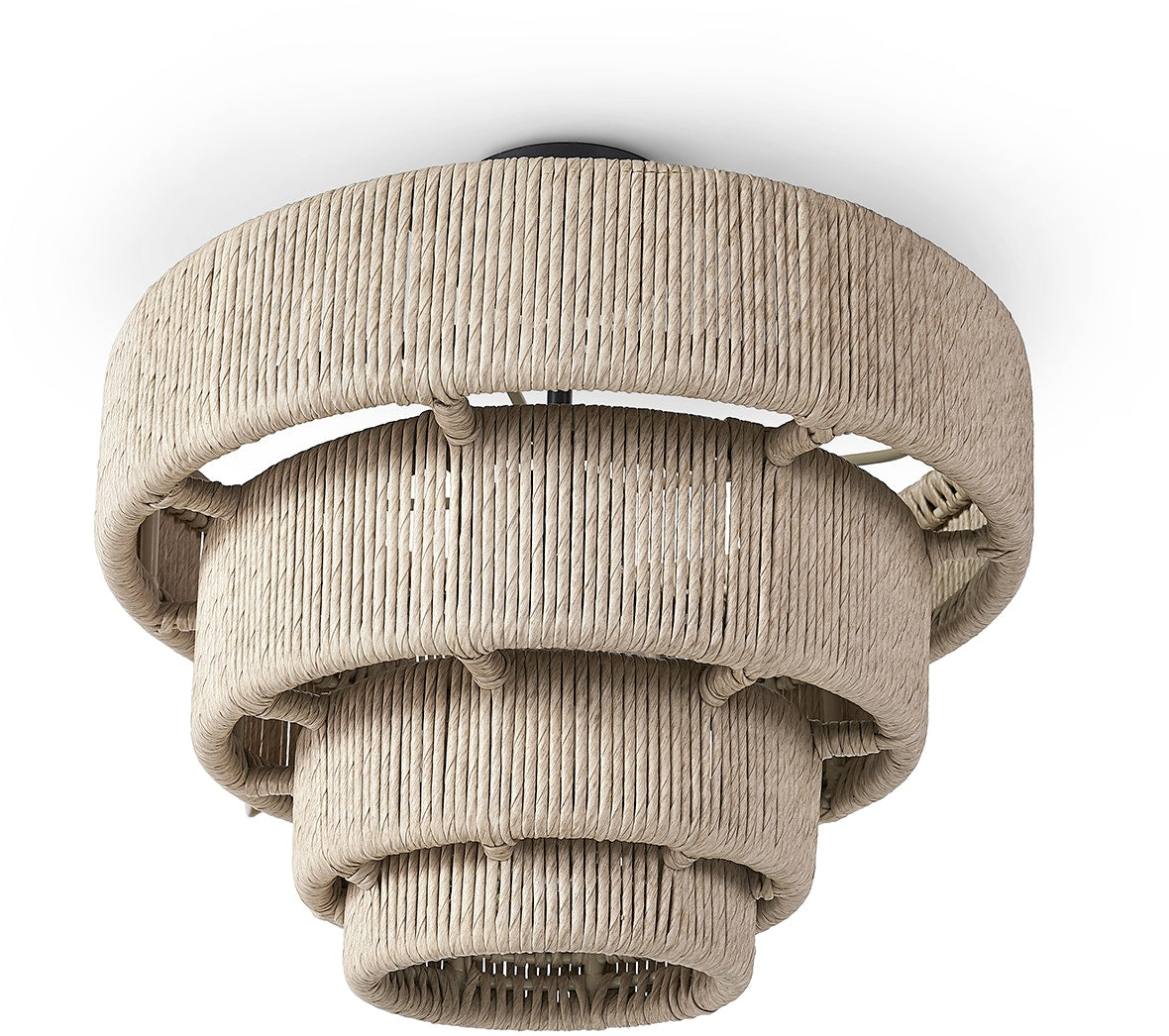 Beige textured ceiling light fixture on a white background