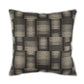 Decorative pillow with a geometric pattern on a white background