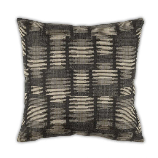 Decorative pillow with a geometric pattern on a white background