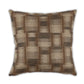 Decorative pillow with a woven pattern on a white background