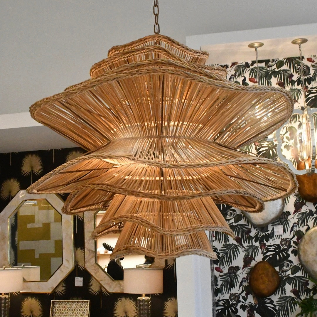 Alondra Chandelier Natural Rattan