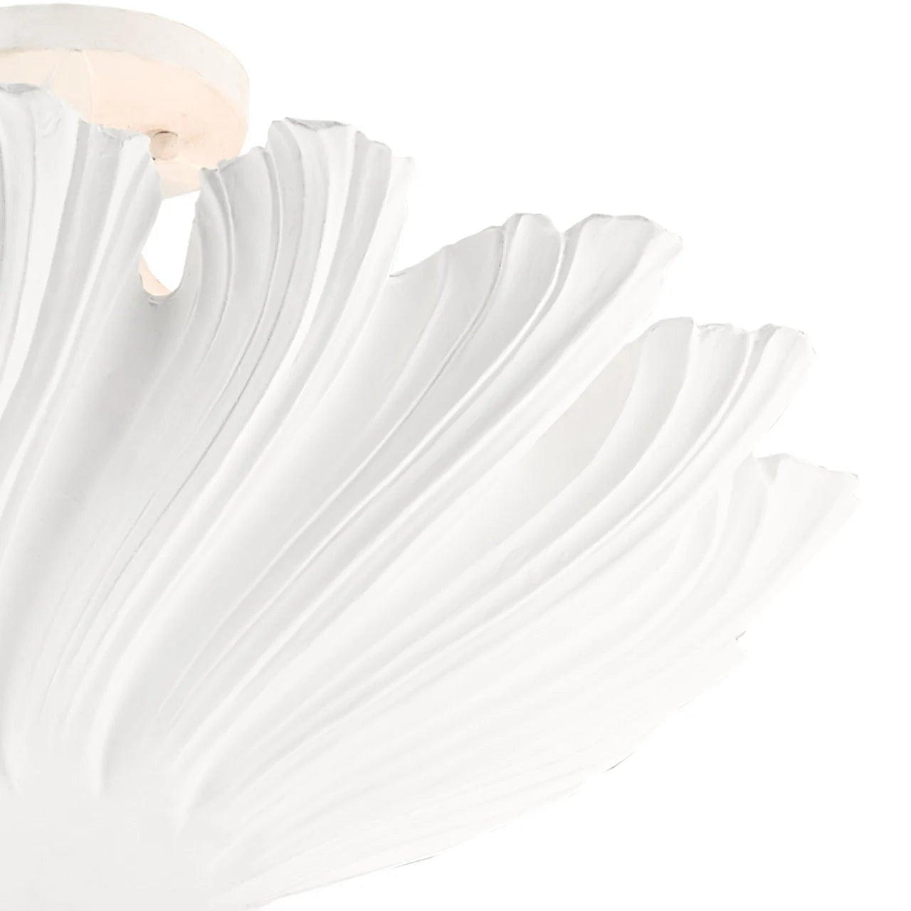 Hadley Semi Flush Mount Chandelier White Gesso