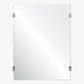 Rectangle Framed Mirror with Nickel Detail
