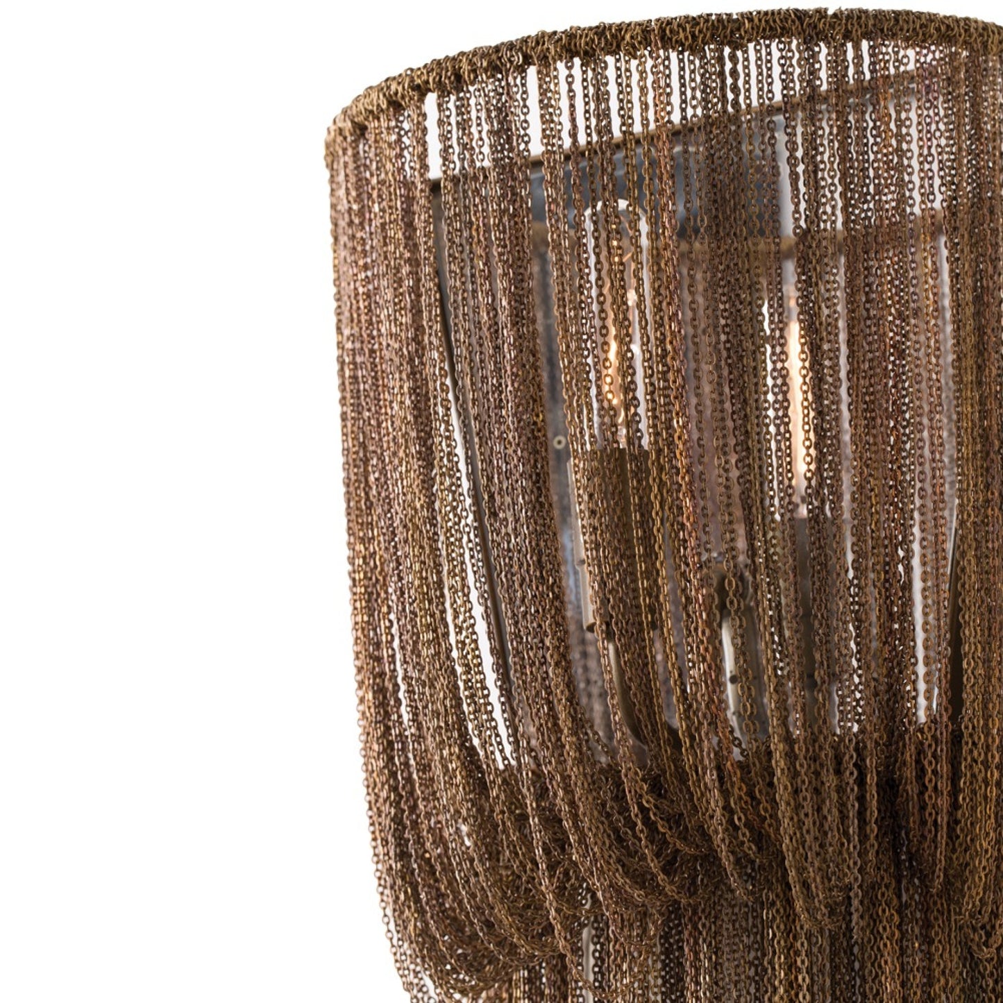 Close-up of a textured sconce with a white background