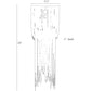 A black-and-white line drawing showing the dimensions of a hanging decorative piece, with a width labeled 9.5 inches at the top, a height labeled 24 inches on the left, and a depth labeled 6 inches on the right.