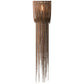 A vertical wall sconce with a rectangular top and numerous dangling metallic fringe strands, shown against a plain white background.