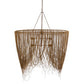 Chandelier with woven design on a white background