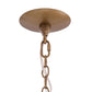 Bronze ceiling mount with chain on a white background