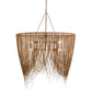 Chandelier with woven design on a white background