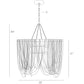 Technical drawing of a chandelier with dimensions