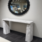 Antonine Console White Faux Marble