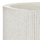 Close-up of a textured white ceramic planter on a white background