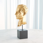 Gilded Portrait Sculpture Gold Leaf