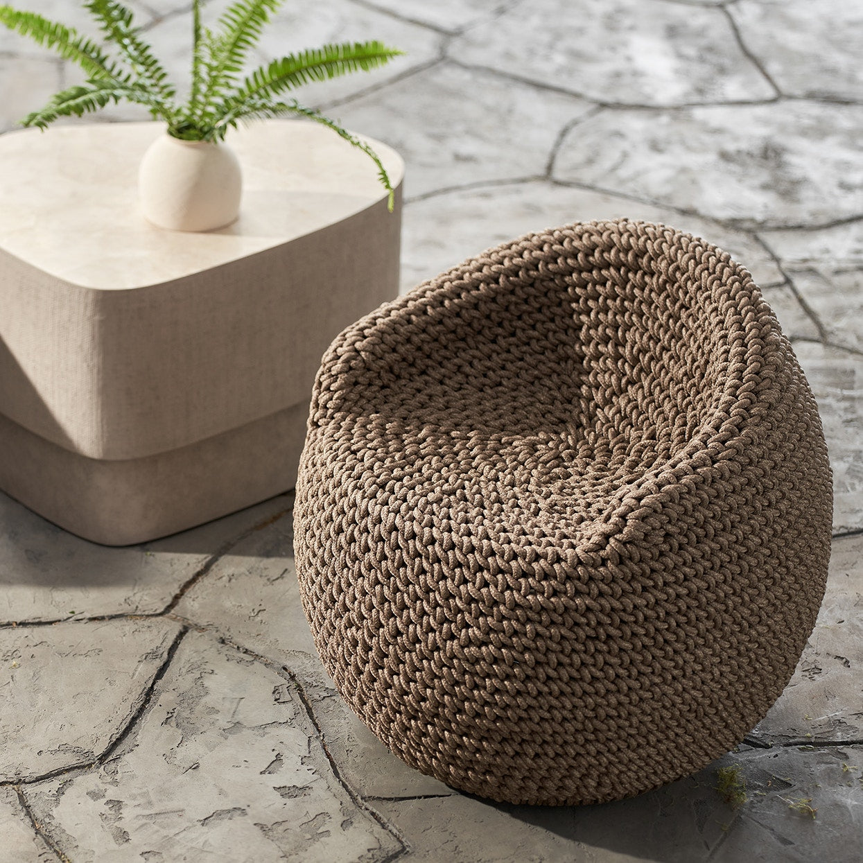Aptos Outdoor Swivel Stool Brown