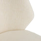 Close-up of a textured beige chair backrest on a white background
