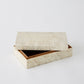 Decorative box with geometric pattern on a white background