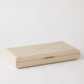 Beige jewelry box on a white background