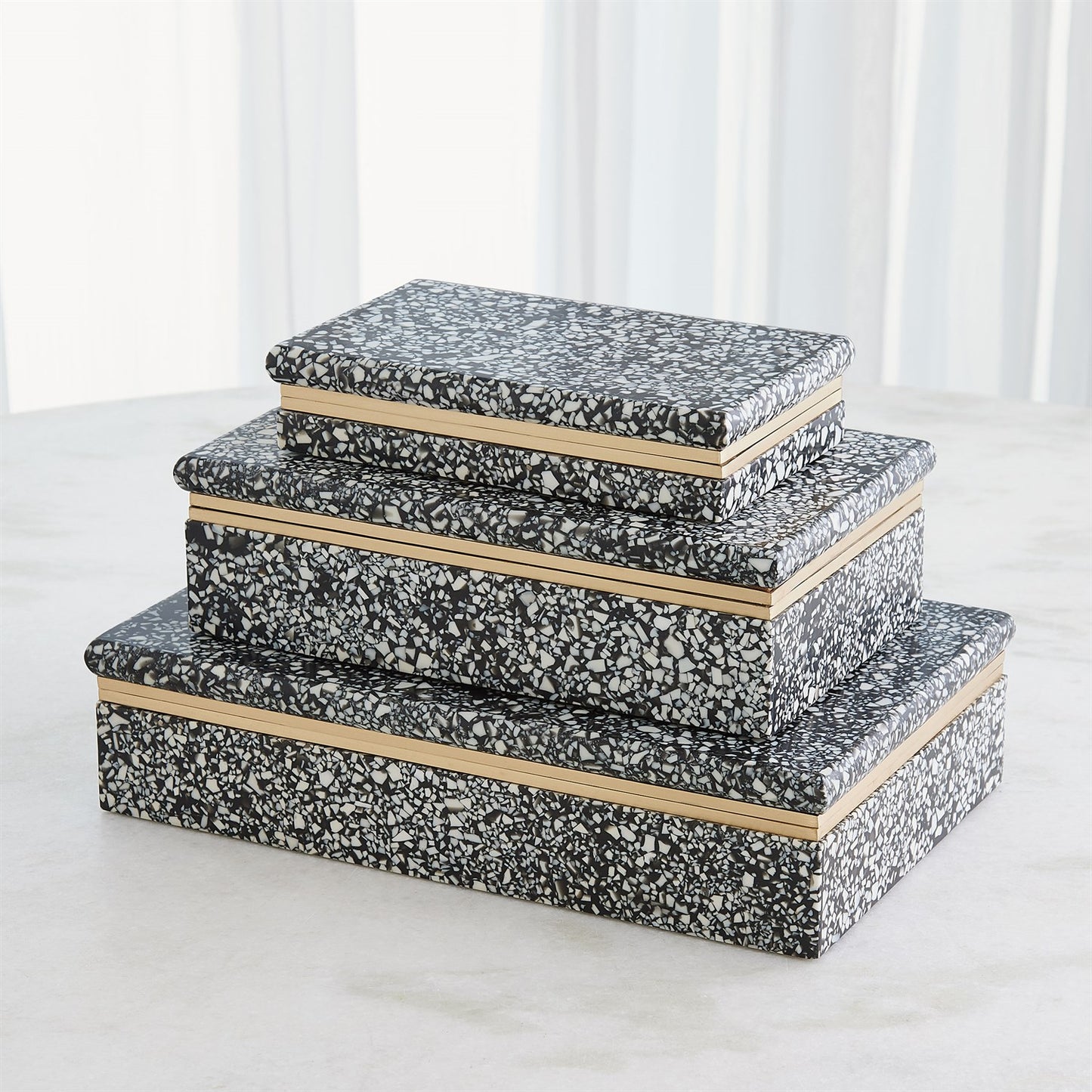 Arthur Terrazzo Box Black and White