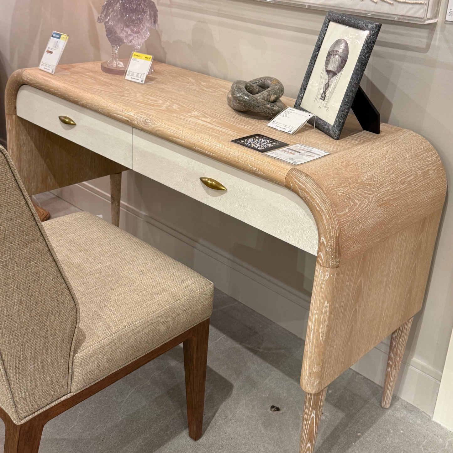 pierre desk pristine white market