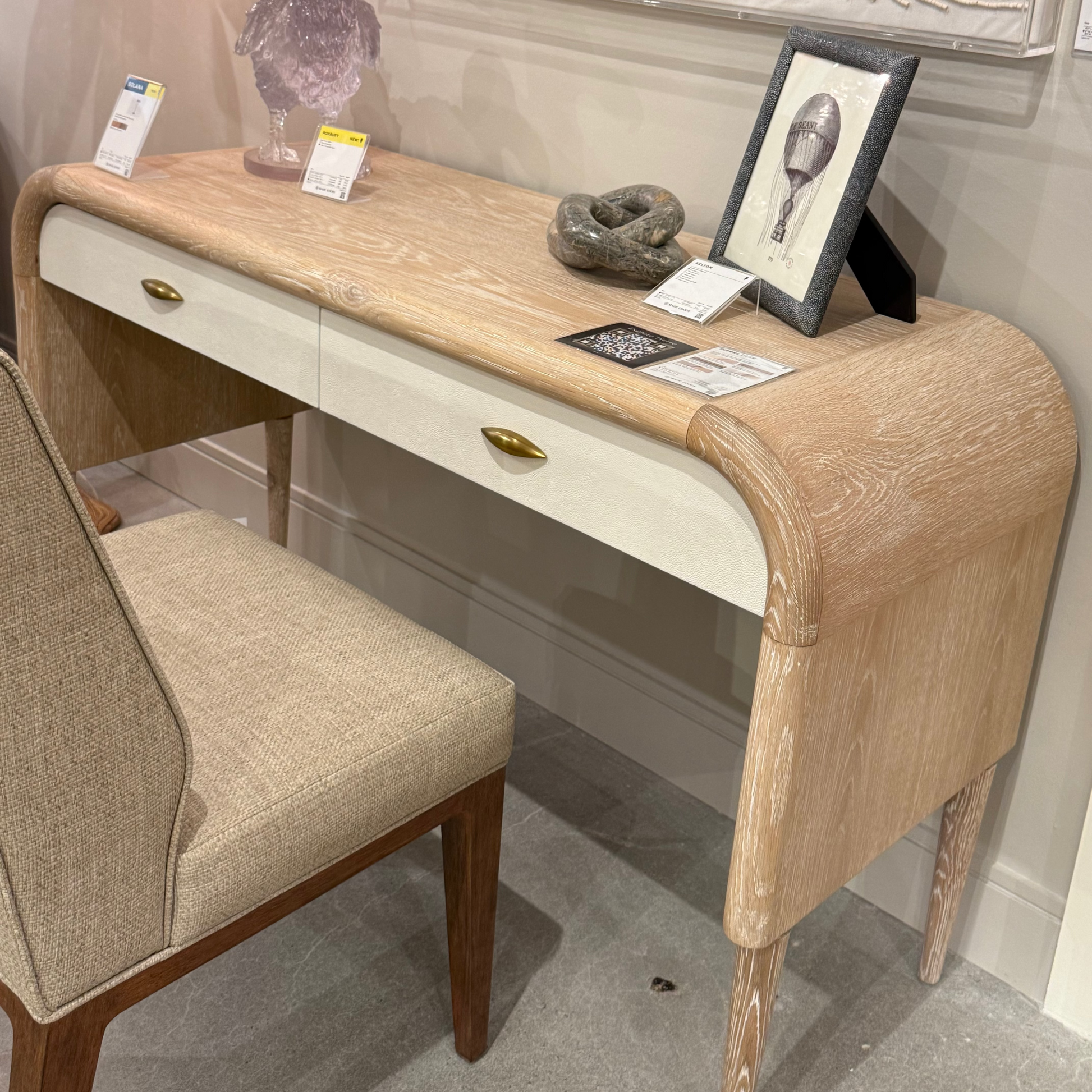 pierre desk pristine white market