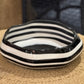 ruchhin round bowl black and white resin